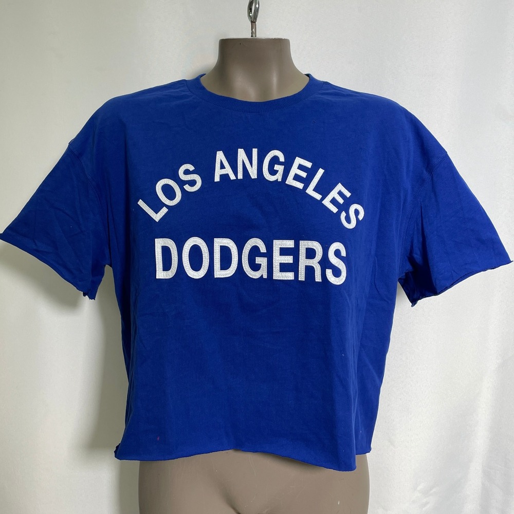 Los Angeles Dodgers MLB Fanatics Signature Blue Cropped T-Shirt Women's MEDIUM
